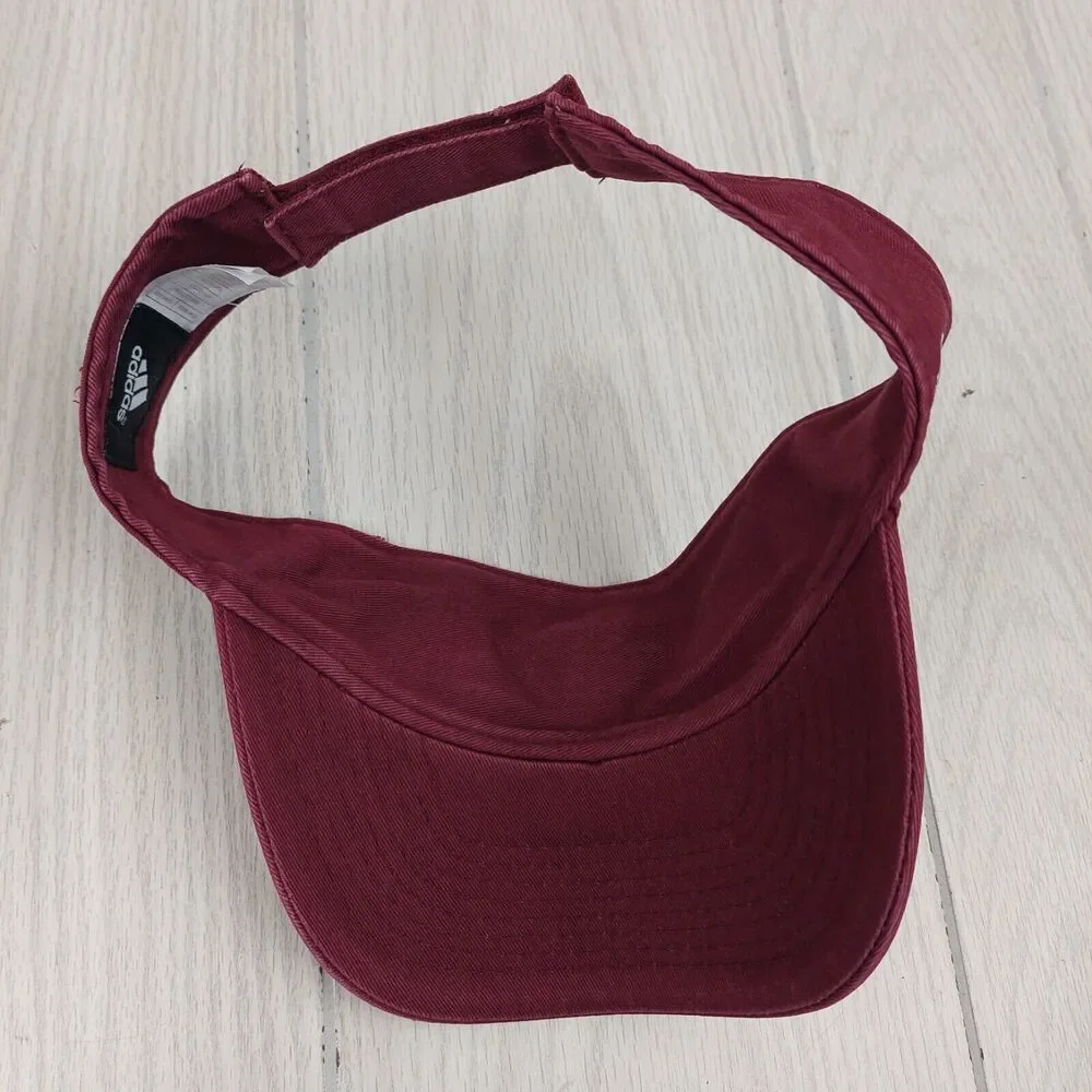Adidas Texas A&M Aggies Visor Mens Maroon Cap Adjustable State Logo SEC Football